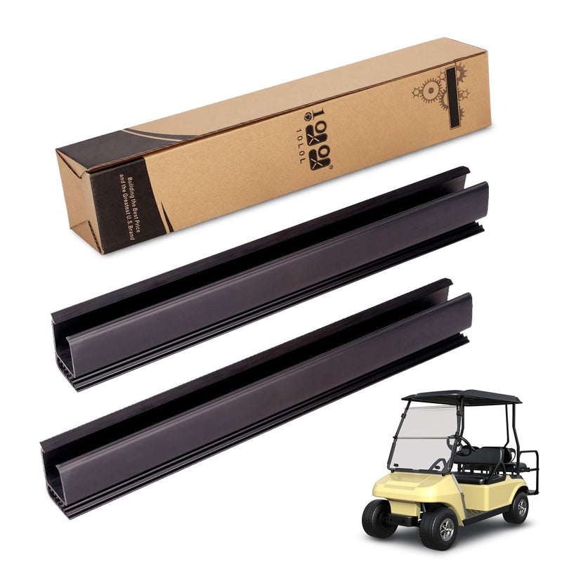 10L0L Golf Cart 1"x1" Windshield Mounting Clips for Club Car DS/Precedent/Tempo Windshield Hinge Retaining Holder Brackets, OEM# 101444101, 102163001, 2 Pieces,12.6" L - Image 1